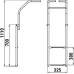 Трап складной для надувных лодок, 2 белых ступени (ширина 325 мм.)