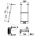 Трап телескопический складной, 2 серых ступени (ширина 305 мм.)