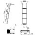 Трап телескопический складной, 4 черных ступени (ширина 320 мм.)