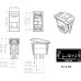 Переключатель двухпозиционный (ON)-ON 12 В/20А 4Р с подсветкой без фиксации 1 положения