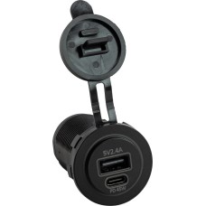 Разъем USB 5В 2.1А и USB PD Type-C, 45 Вт